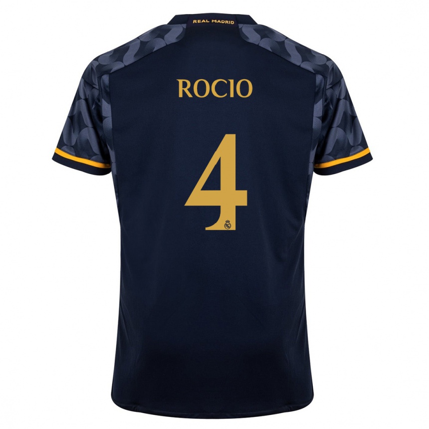 Men  Rocio Galvez #4 Dark Blue Away Jersey 2023/24 T-Shirt