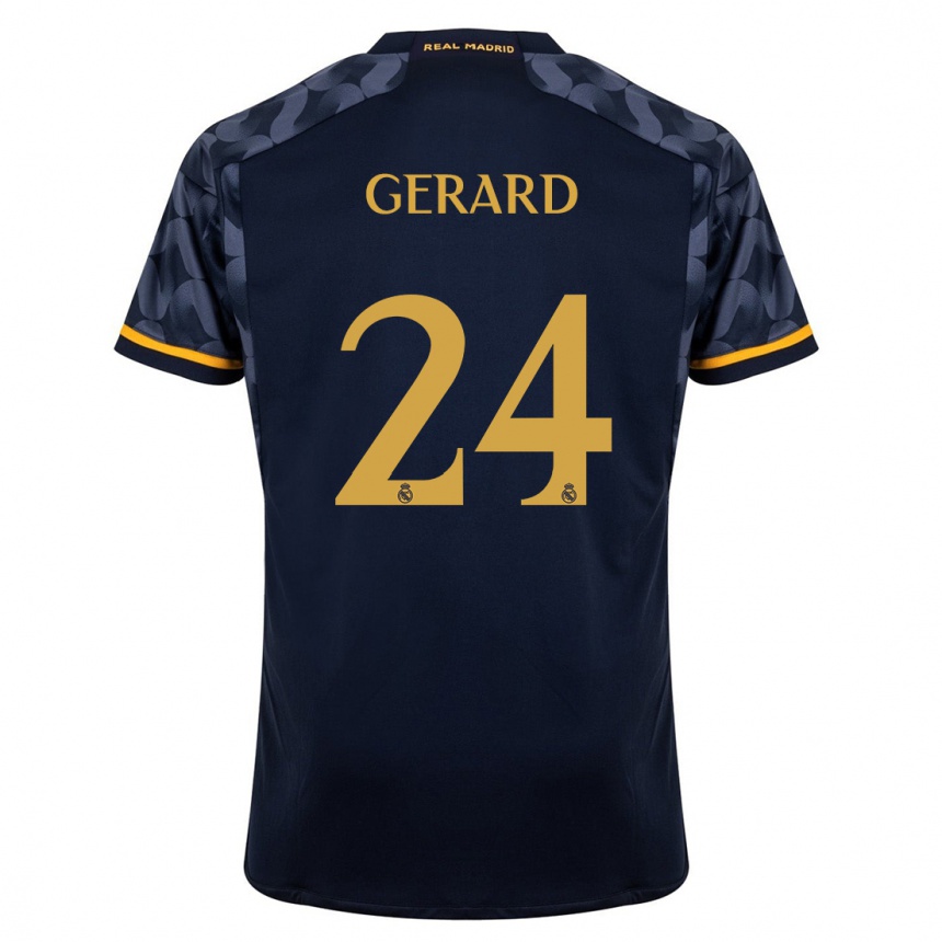 Men  Meline Gerard #24 Dark Blue Away Jersey 2023/24 T-Shirt