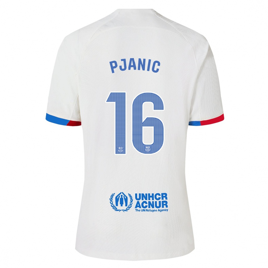 Men  Miralem Pjanic #16 White Away Jersey 2023/24 T-Shirt