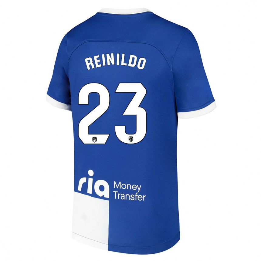 Men  Reinildo Mandava #23 Blue White Away Jersey 2023/24 T-Shirt