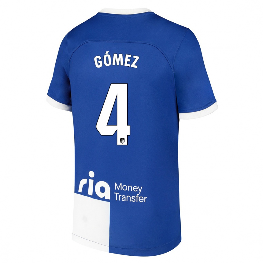 Men  Mariano Gómez #4 Blue White Away Jersey 2023/24 T-Shirt