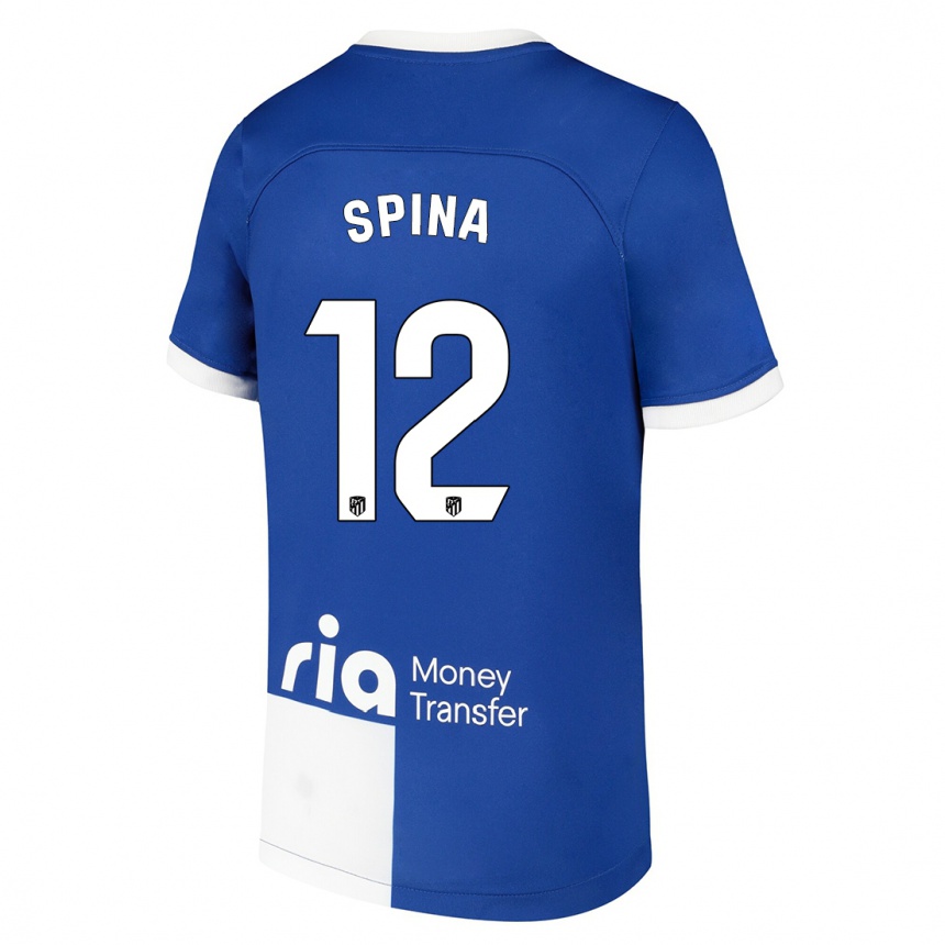 Men  Gerónimo Spina #12 Blue White Away Jersey 2023/24 T-Shirt