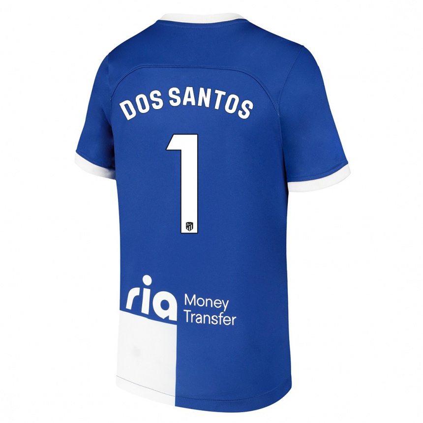 Men  Alex Dos Santos #1 Blue White Away Jersey 2023/24 T-Shirt