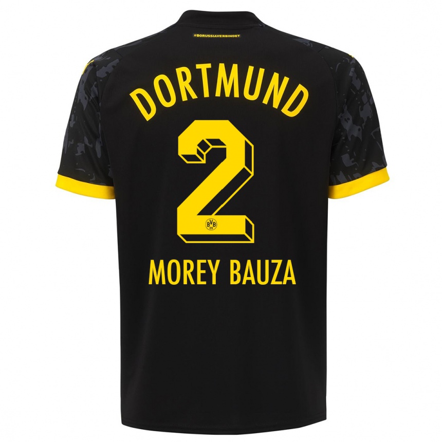 Men  Mateu Morey Bauza #2 Black Away Jersey 2023/24 T-Shirt