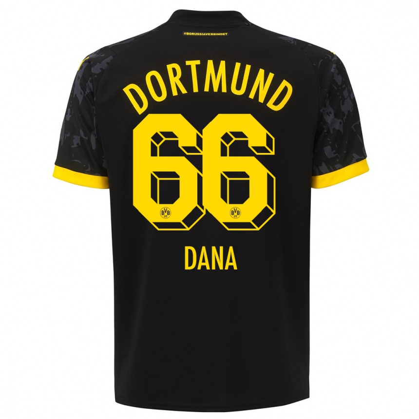 Men  Bleckmann Dana #66 Black Away Jersey 2023/24 T-Shirt