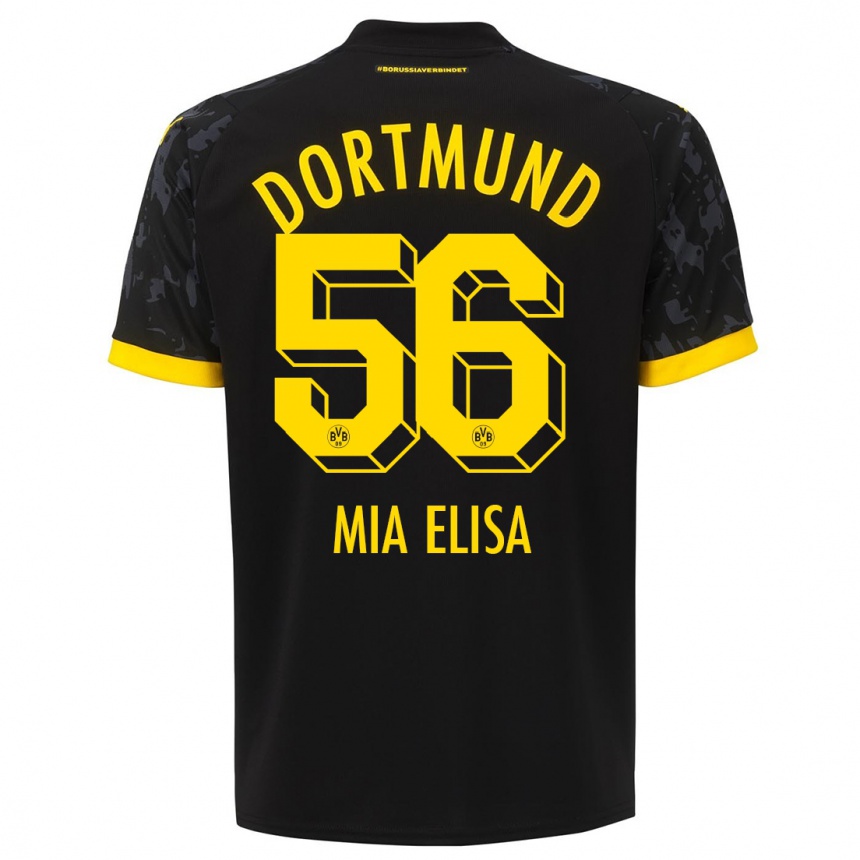 Men  Bomnuter Mia Elisa #56 Black Away Jersey 2023/24 T-Shirt