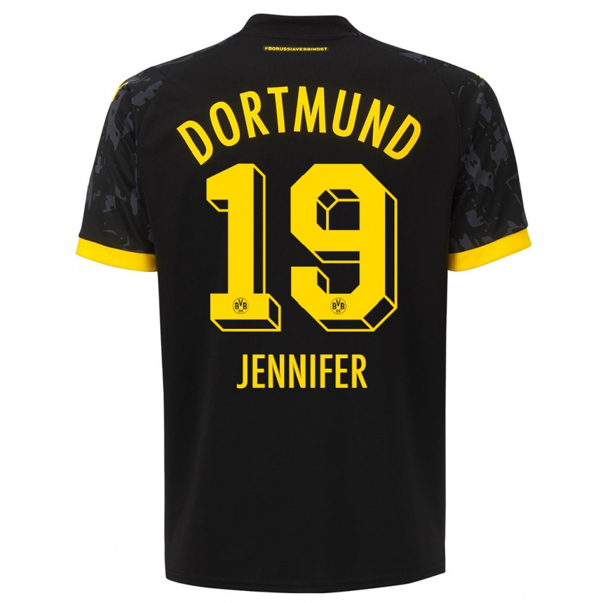 Men  Gutierrez Bermejo Jennifer #19 Black Away Jersey 2023/24 T-Shirt