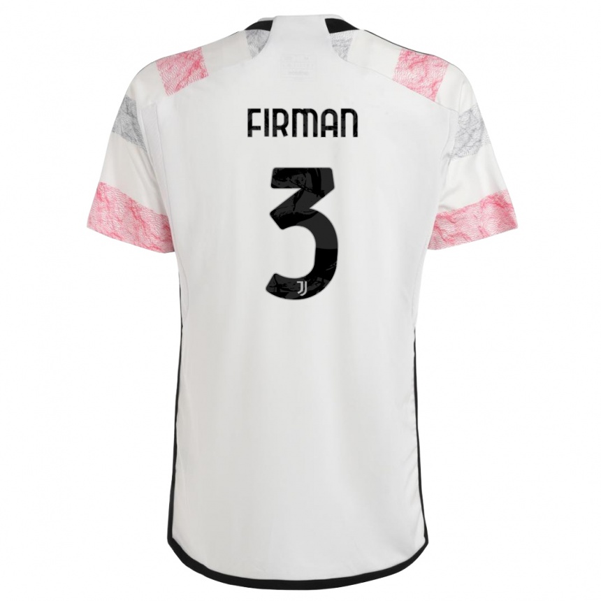 Men  Andriy Firman #3 White Pink Away Jersey 2023/24 T-Shirt