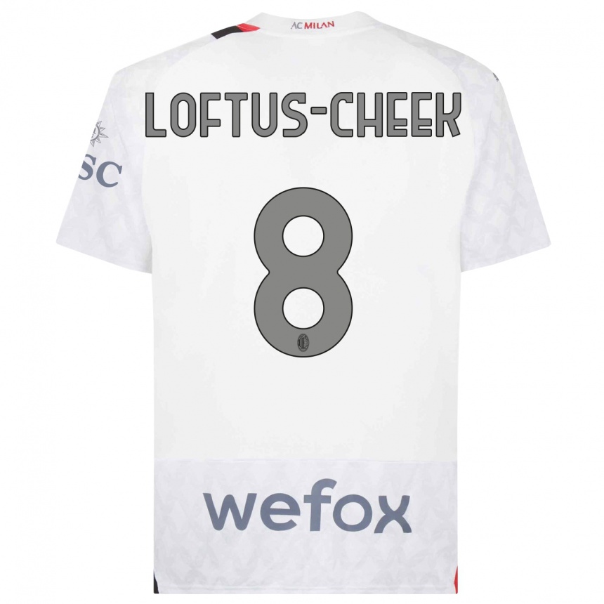 Men  Ruben Loftus-Cheek #8 White Away Jersey 2023/24 T-Shirt