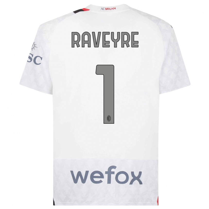 Men  Noah Raveyre #1 White Away Jersey 2023/24 T-Shirt