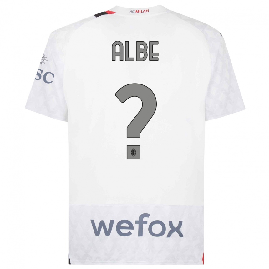 Men  Salem Albe #0 White Away Jersey 2023/24 T-Shirt