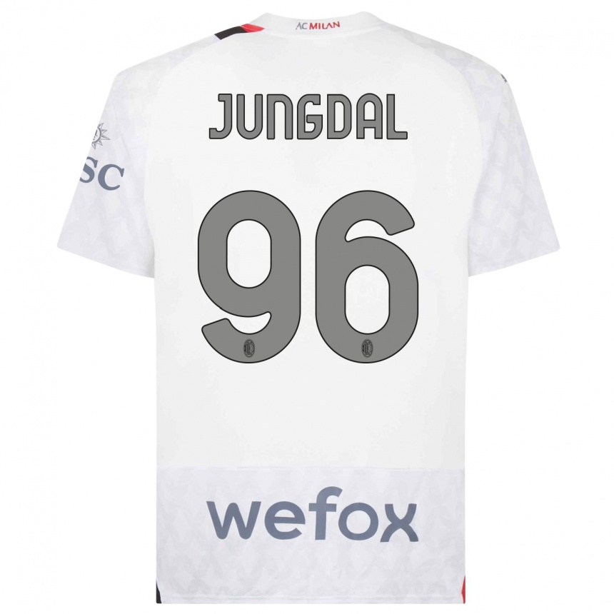 Men  Andreas Jungdal #96 White Away Jersey 2023/24 T-Shirt