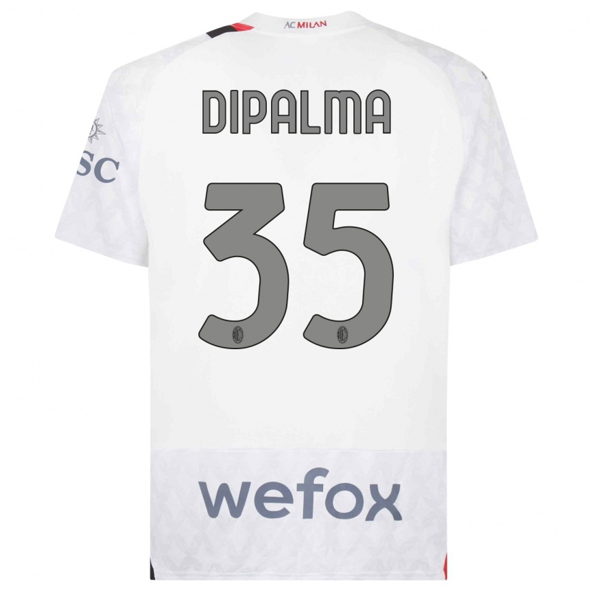 Men  Matteo Dipalma #35 White Away Jersey 2023/24 T-Shirt