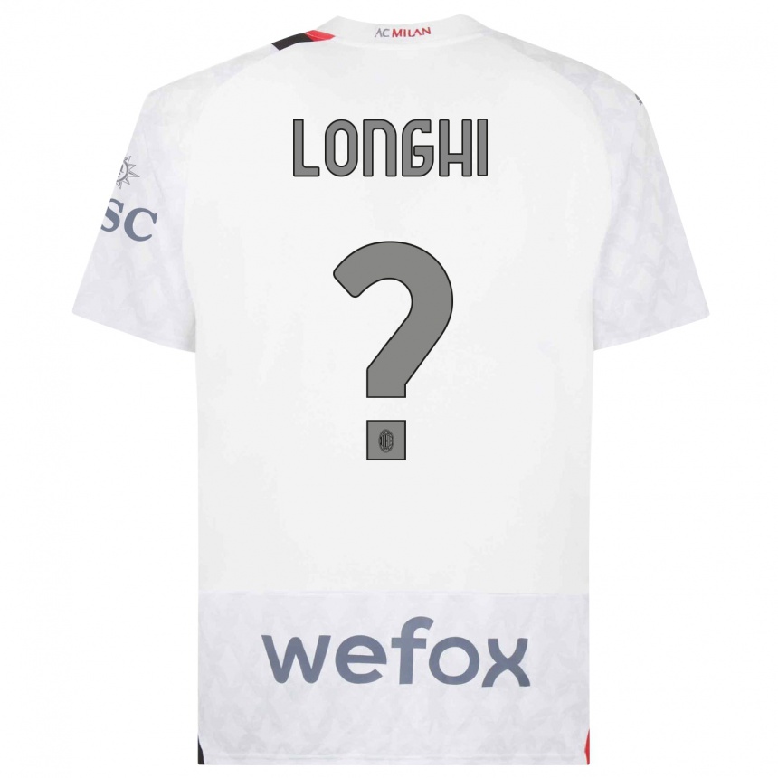 Men  Jordan Longhi #0 White Away Jersey 2023/24 T-Shirt
