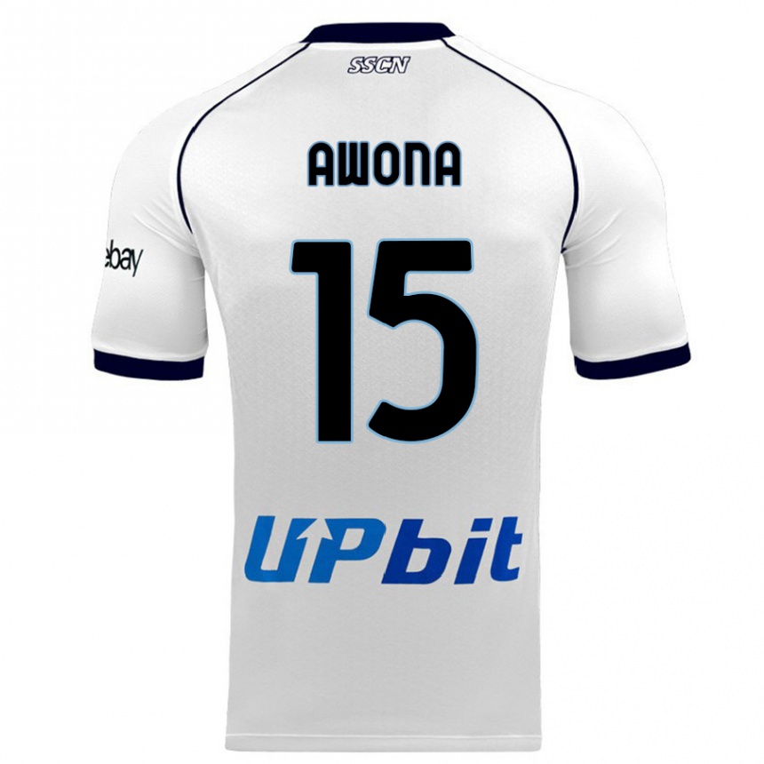 Men  Aurelle Awona #15 White Away Jersey 2023/24 T-Shirt