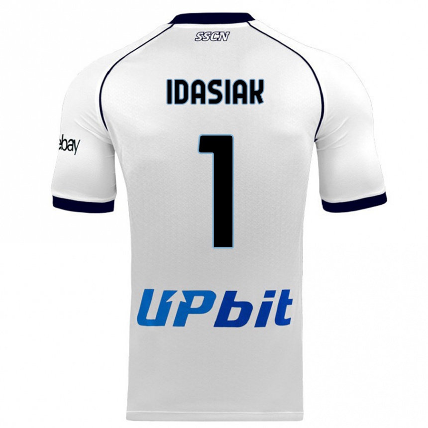 Men  Hubert Dawid Idasiak #1 White Away Jersey 2023/24 T-Shirt