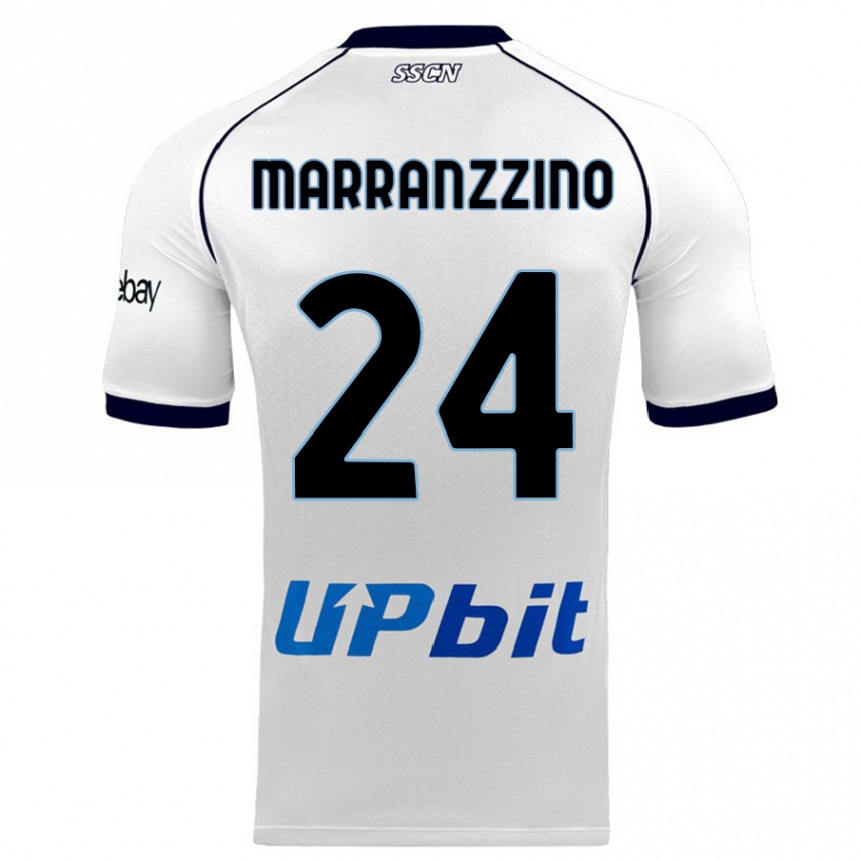 Men  Pasquale Marranzzino #24 White Away Jersey 2023/24 T-Shirt