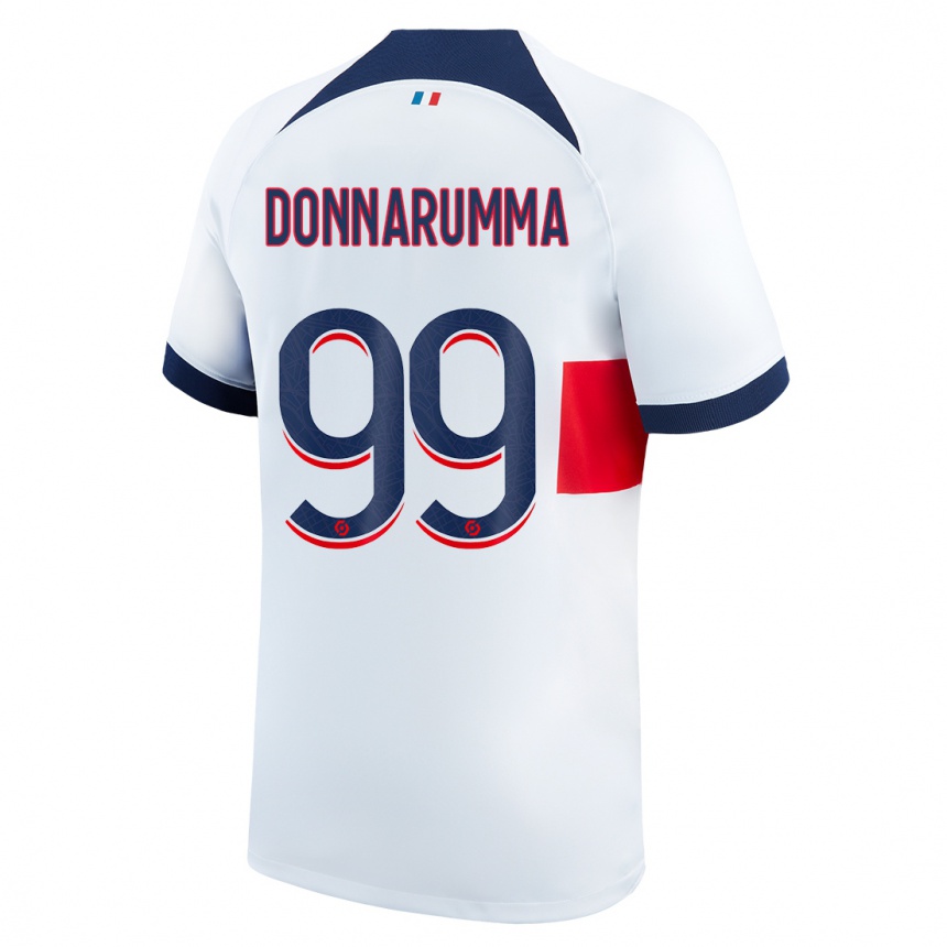 Men  Gianluigi Donnarumma #99 White Away Jersey 2023/24 T-Shirt