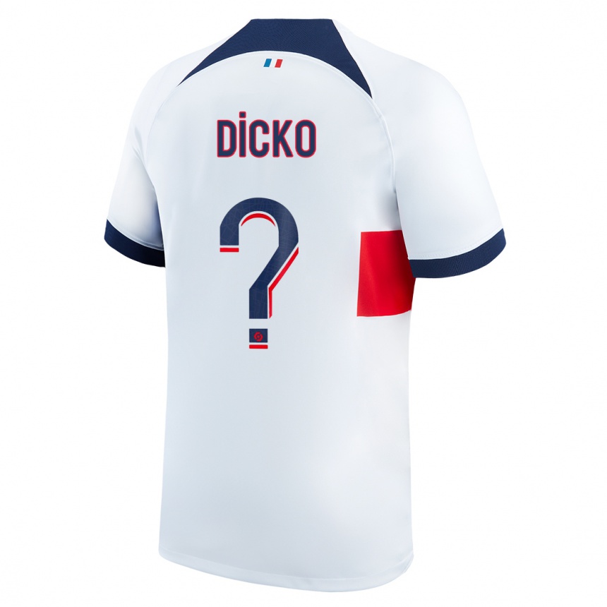 Men  Aminata Dicko #0 White Away Jersey 2023/24 T-Shirt
