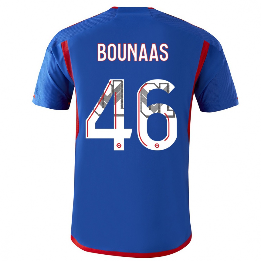 Men  Idris Bounaas #46 Blue Red Away Jersey 2023/24 T-Shirt