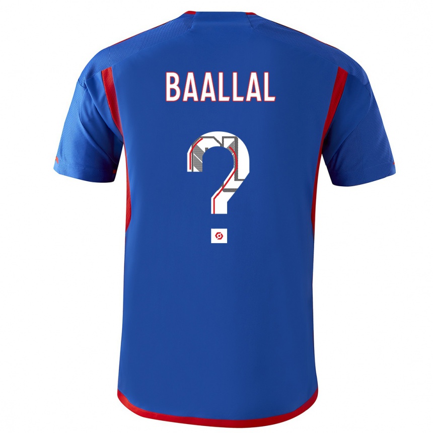 Men  Abdellah Baallal #0 Blue Red Away Jersey 2023/24 T-Shirt