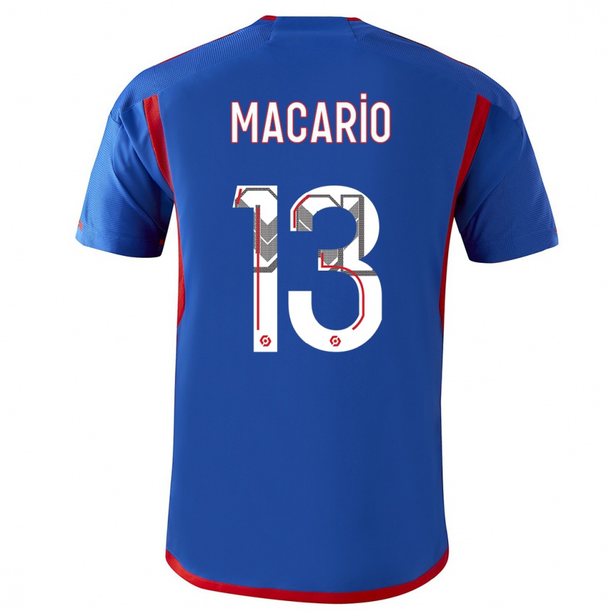 Men  Catarina Macario #13 Blue Red Away Jersey 2023/24 T-Shirt