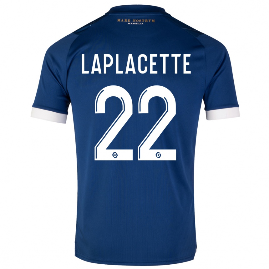 Men  Tess Laplacette #22 Dark Blue Away Jersey 2023/24 T-Shirt