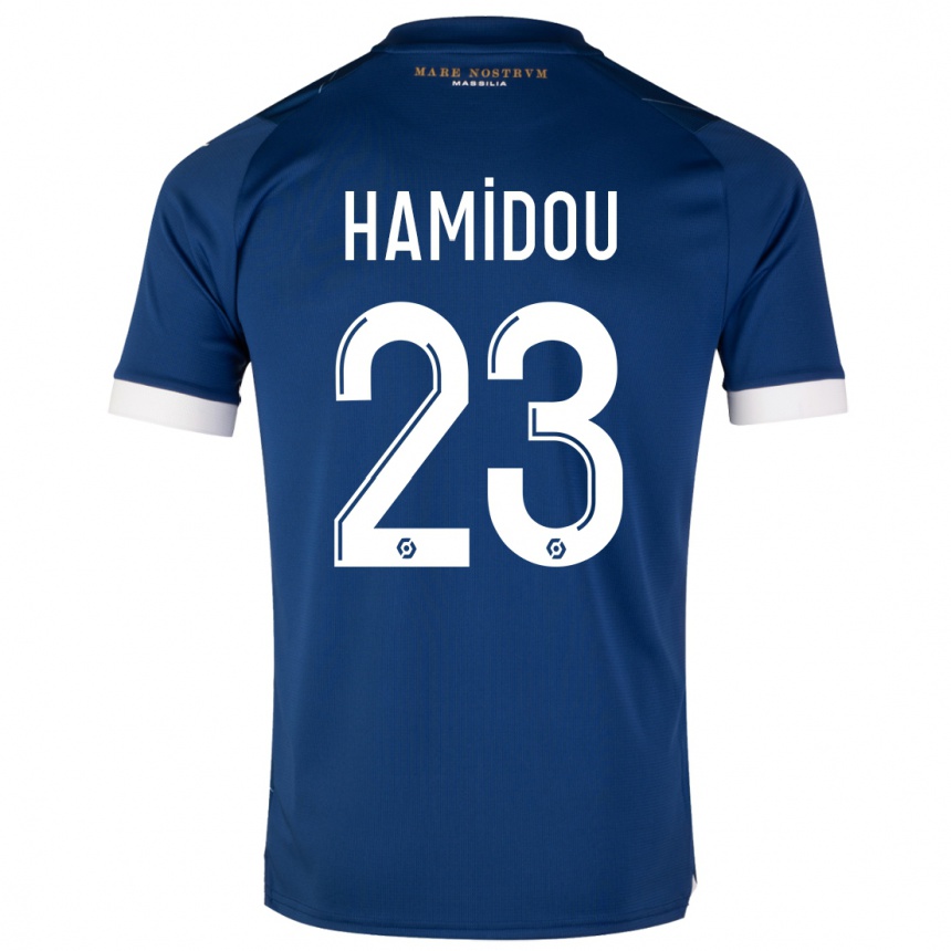Men  Jamila Hamidou #23 Dark Blue Away Jersey 2023/24 T-Shirt