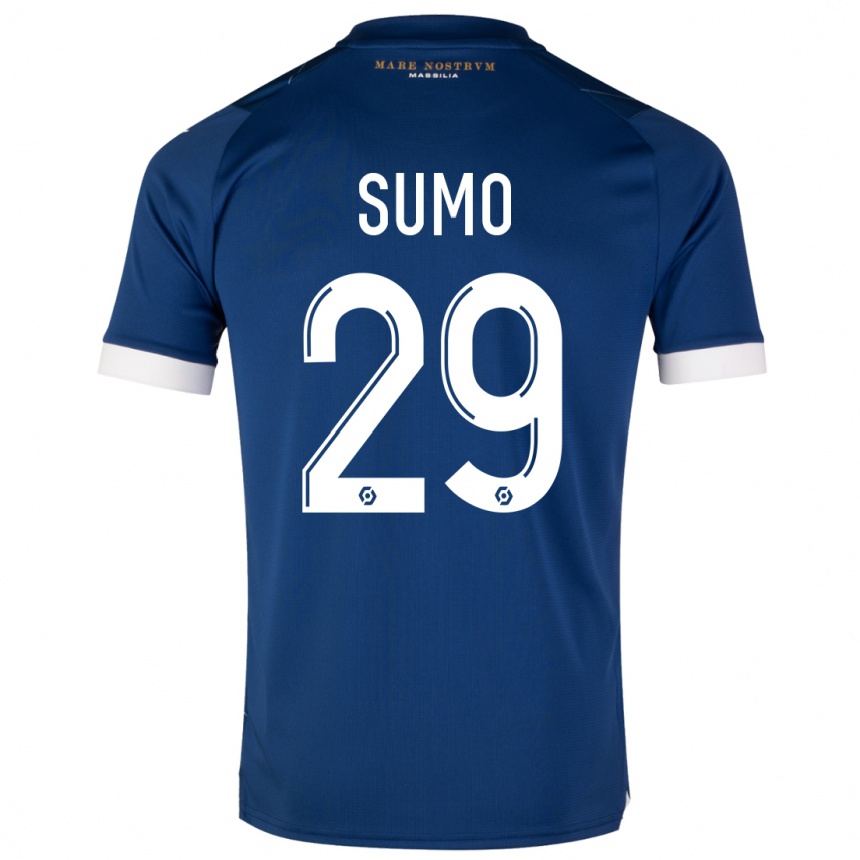 Men  Eva Sumo #29 Dark Blue Away Jersey 2023/24 T-Shirt