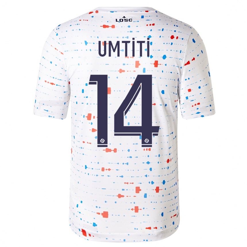 Men  Samuel Umtiti #14 White Away Jersey 2023/24 T-Shirt