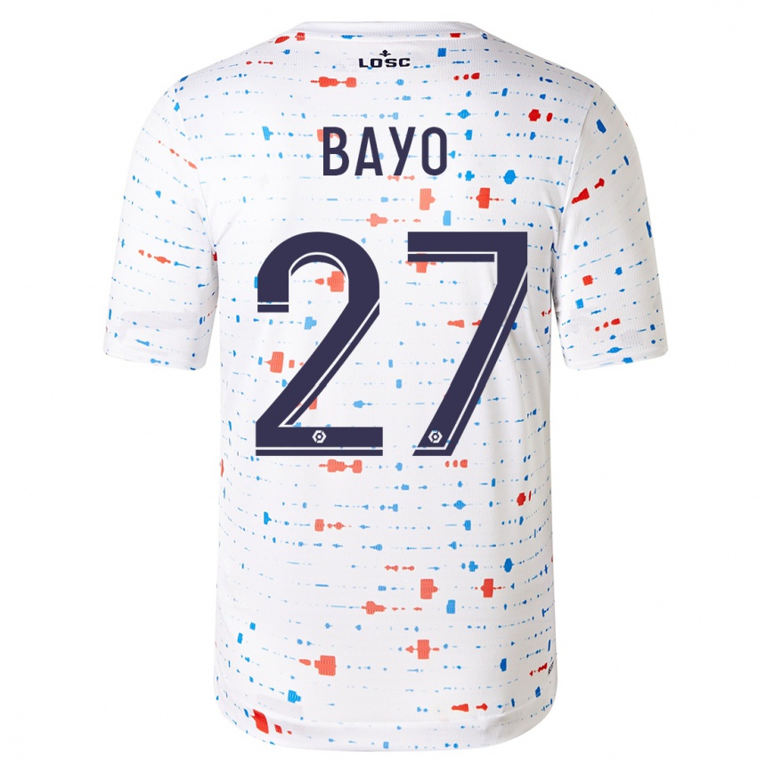 Men  Mohamed Bayo #27 White Away Jersey 2023/24 T-Shirt