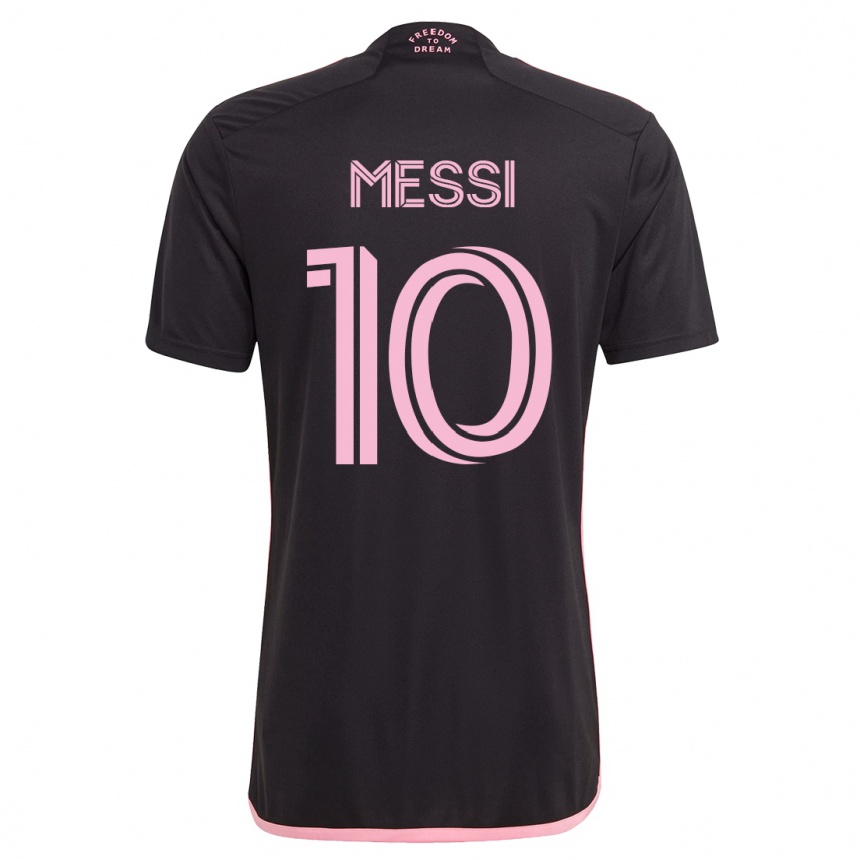 Men  Lionel Messi #10 Black Away Jersey 2023/24 T-Shirt