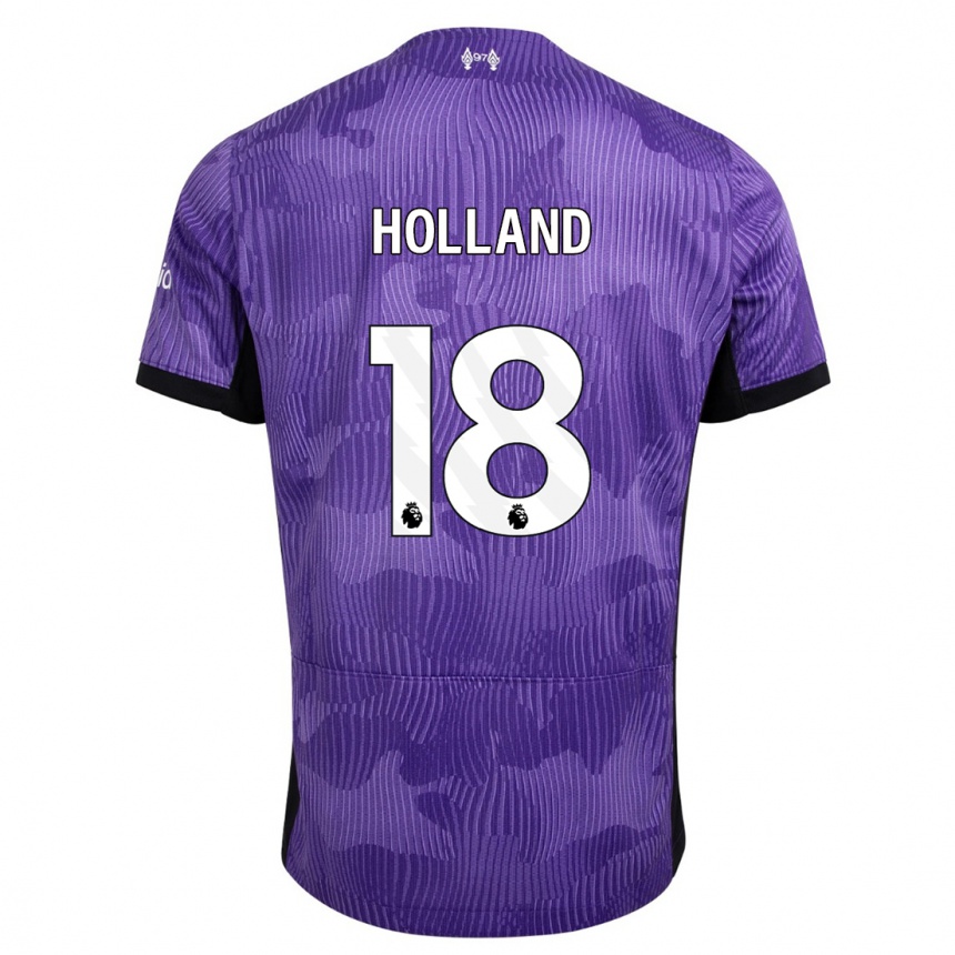 Men  Ceri Holland #18 Purple Third Jersey 2023/24 T-Shirt