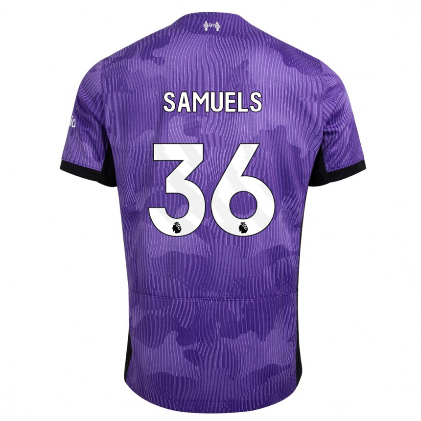 Men  Kerron Samuels #36 Purple Third Jersey 2023/24 T-Shirt