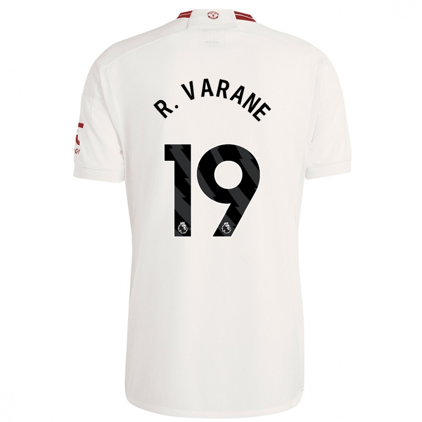 Men  Raphael Varane #19 White Third Jersey 2023/24 T-Shirt