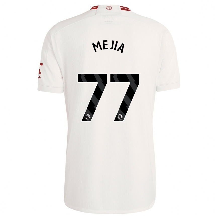 Men  Mateo Mejia #77 White Third Jersey 2023/24 T-Shirt