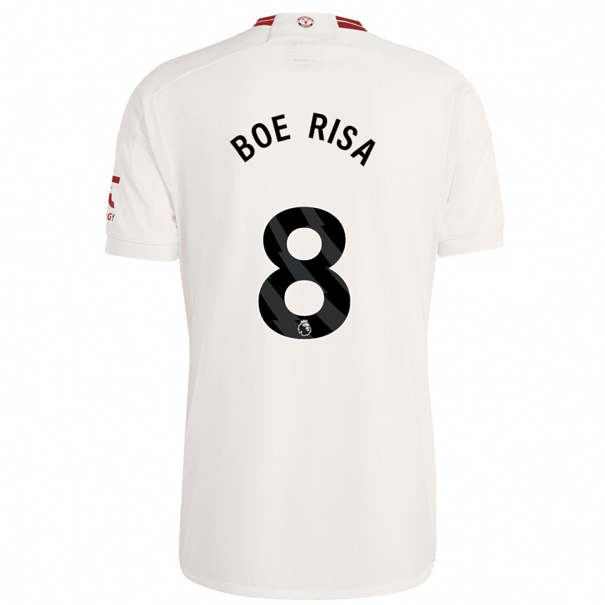 Men  Vilde Boe Risa #8 White Third Jersey 2023/24 T-Shirt