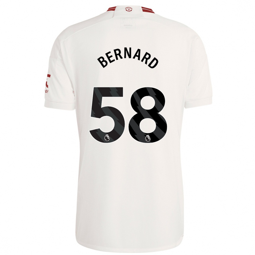 Men  Bernard #58 White Third Jersey 2023/24 T-Shirt