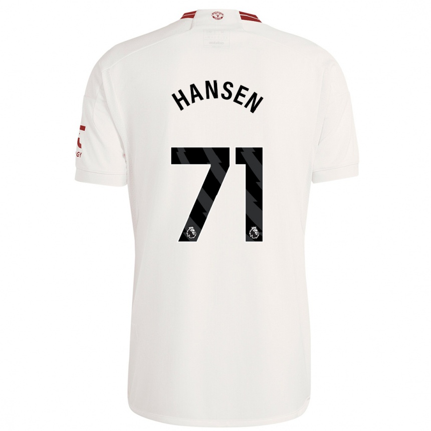 Men  Isak Hansen-Aaroen #71 White Third Jersey 2023/24 T-Shirt