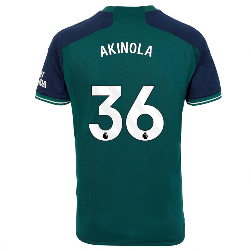 Men  Tim Akinola #36 Green Third Jersey 2023/24 T-Shirt