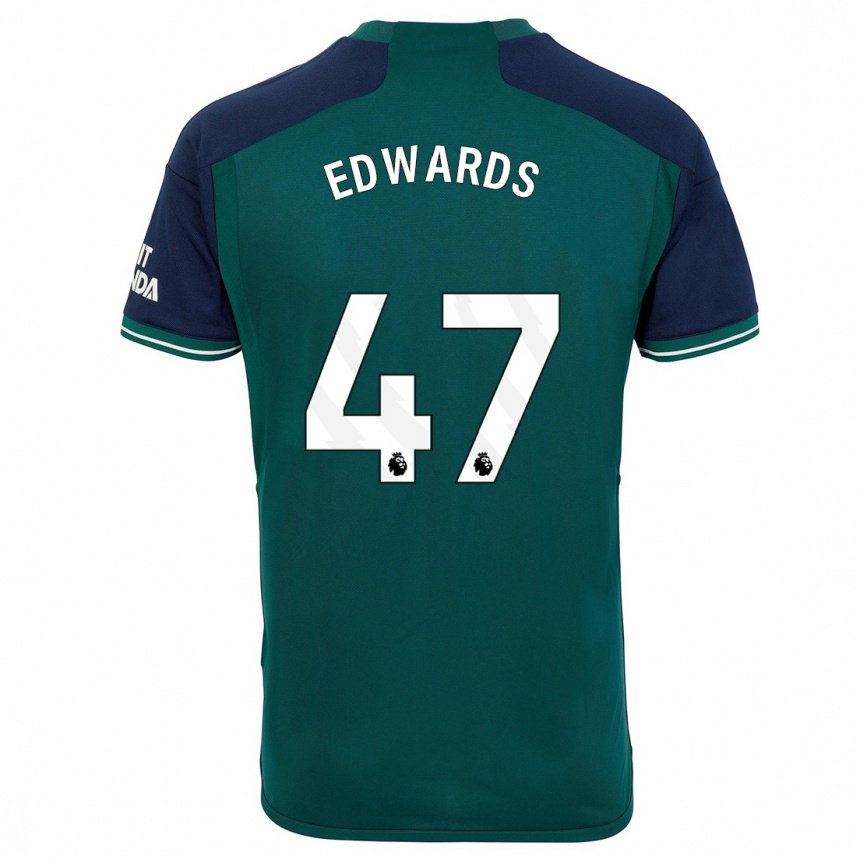 Men  Khayon Edwards #47 Green Third Jersey 2023/24 T-Shirt