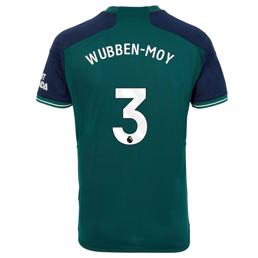 Men  Lotte Wubben-Moy #3 Green Third Jersey 2023/24 T-Shirt