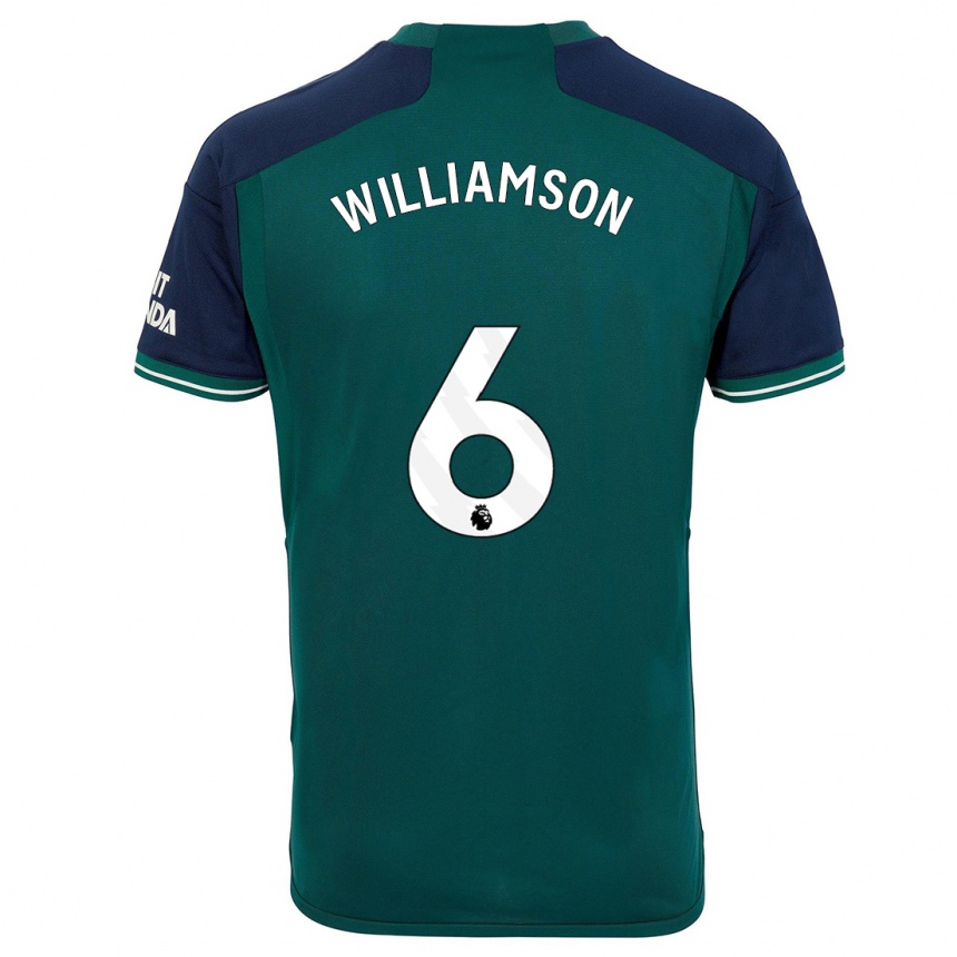 Men  Leah Williamson #6 Green Third Jersey 2023/24 T-Shirt