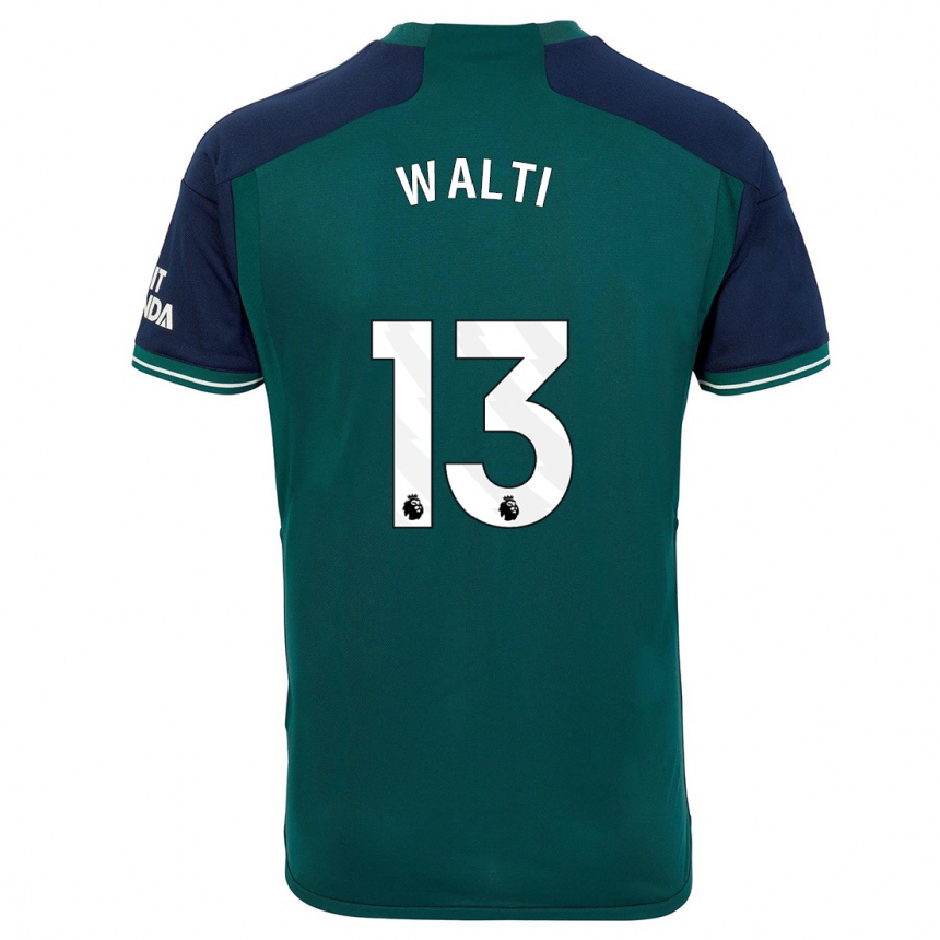 Men  Lia Walti #13 Green Third Jersey 2023/24 T-Shirt