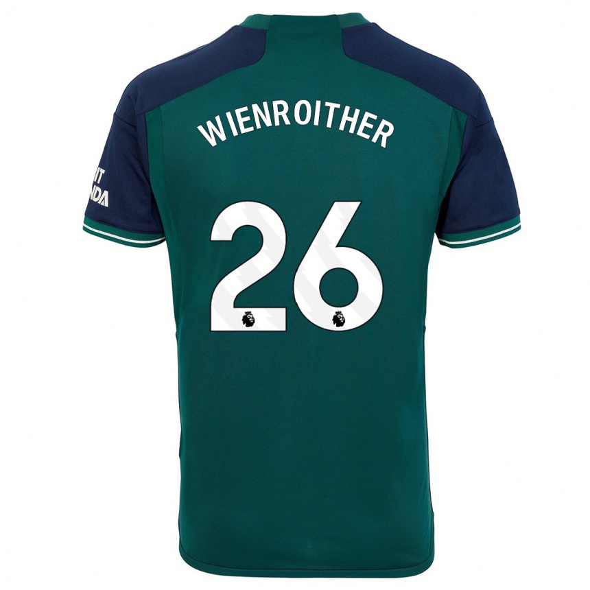 Men  Laura Wienroither #26 Green Third Jersey 2023/24 T-Shirt