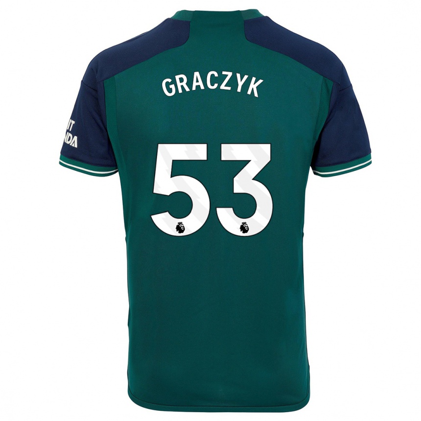 Men  Hubert Graczyk #53 Green Third Jersey 2023/24 T-Shirt