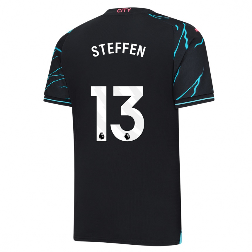 Men  Zack Steffen #13 Dark Blue Third Jersey 2023/24 T-Shirt