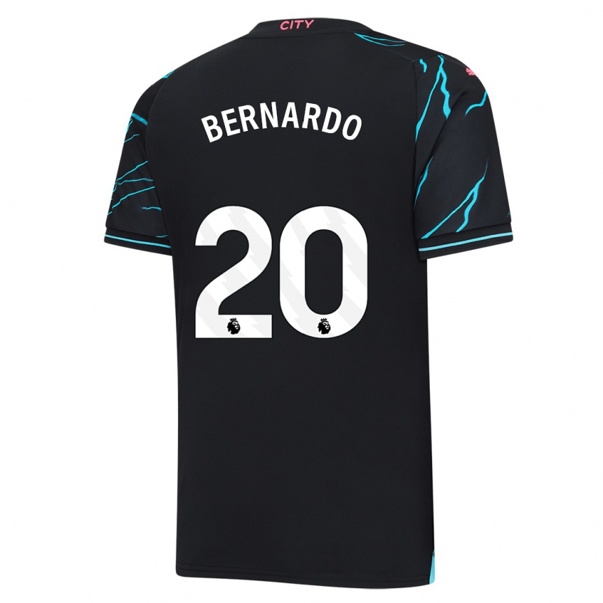 Men  Bernardo Silva #20 Dark Blue Third Jersey 2023/24 T-Shirt