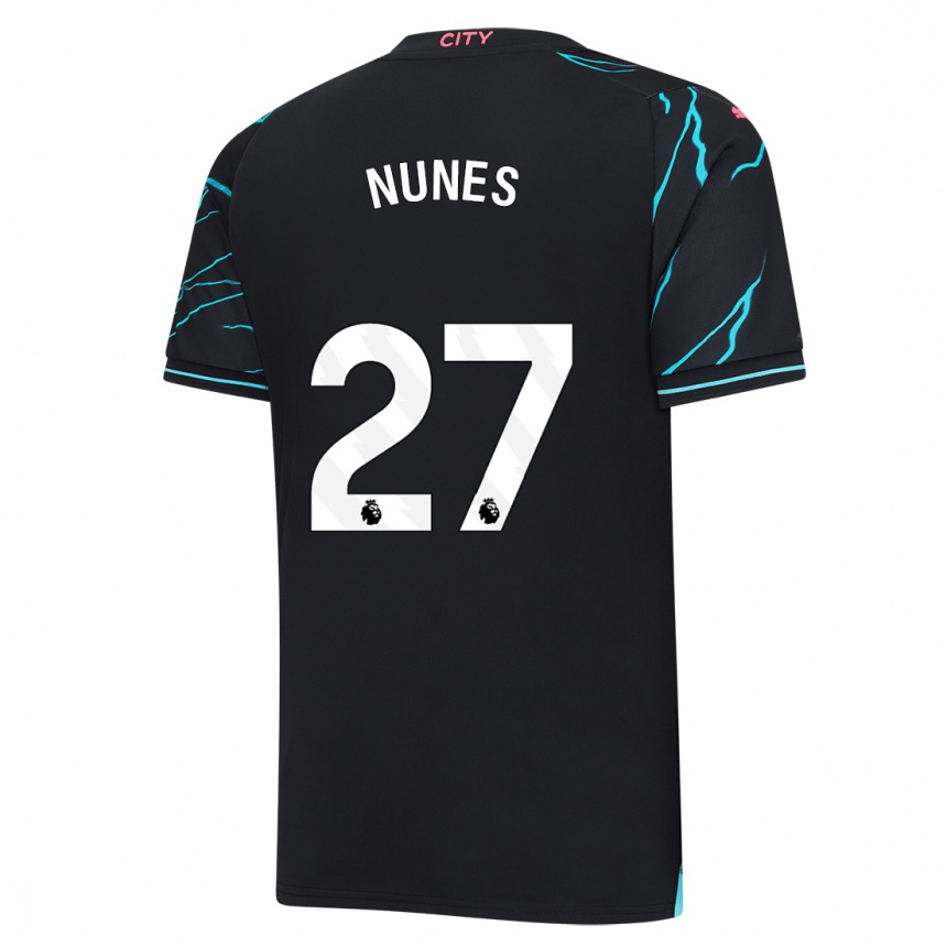 Men  Matheus Nunes #27 Dark Blue Third Jersey 2023/24 T-Shirt