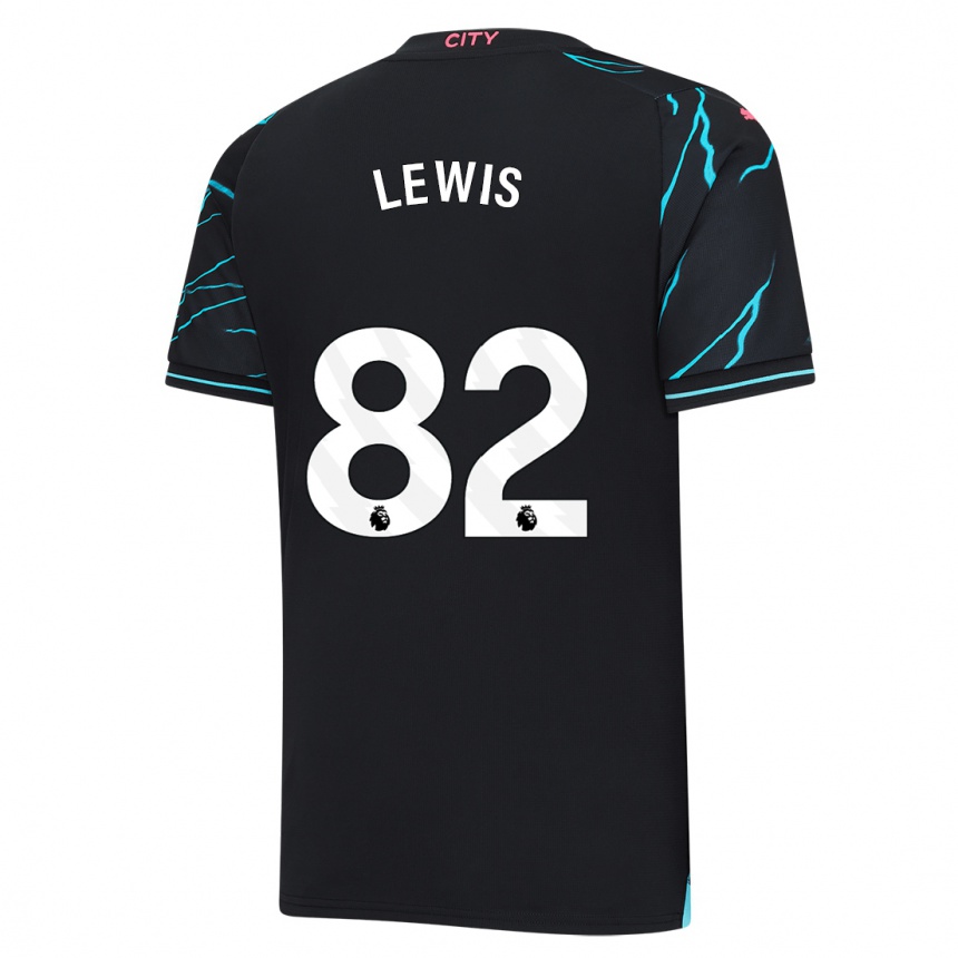 Men  Rico Lewis #82 Dark Blue Third Jersey 2023/24 T-Shirt